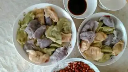 Make Colour dumplings step 4