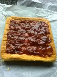 Make Frozen jam cake roll step 20