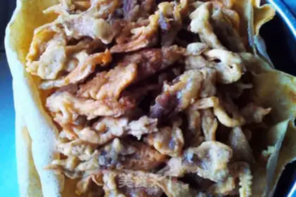 Make Fries, mushrooms, willows step 6
