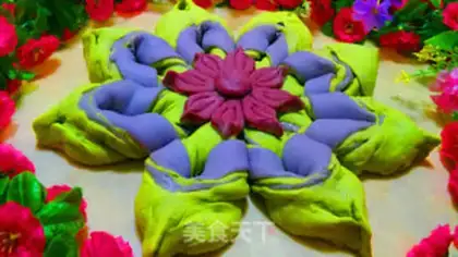 Make A bouquet of purple flowers and vegetables step 15