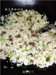 Make Peas and sausage fried rice step 8