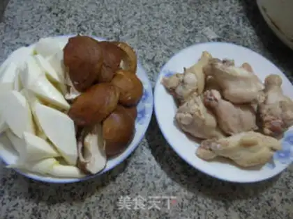 Make Frozen chicken wings of mushrooms step 0