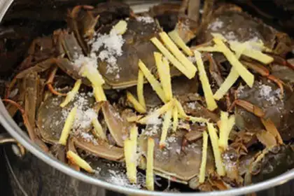 Make Dry steam crabs step 2