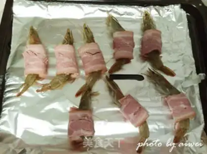 Make Soybean bacon covered in shrimp step 9