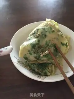 Make Celery egg pancakes step 3