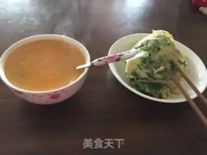 Make Celery egg pancakes step 4