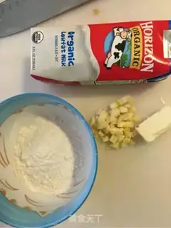 Make White sauce. Noodles step 1