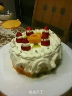 Make Christmas Snow Baby Cake step 10