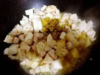 Make Curry chicken chest mushrooms step 10