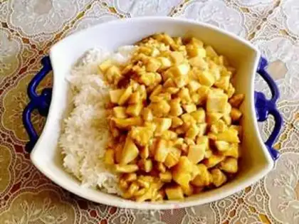 Make Curry chicken chest mushrooms step 13