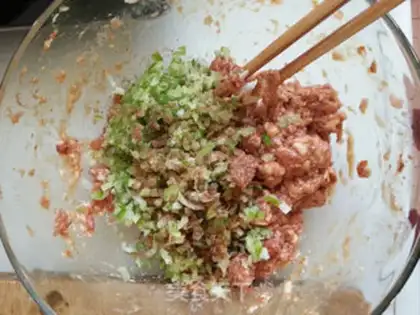 Make Sour pork dumplings step 3