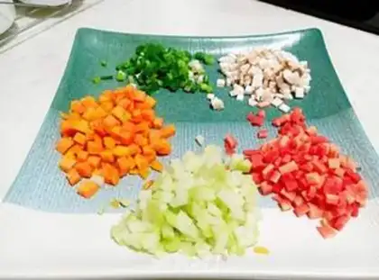 Make Salted egg omelet step 3
