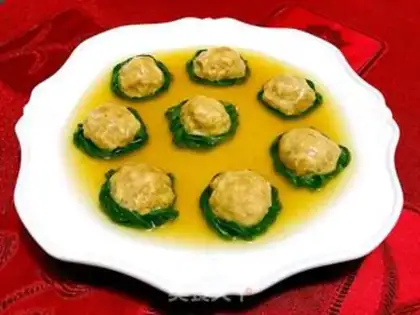 Make The peas are embedded in pearls step 20