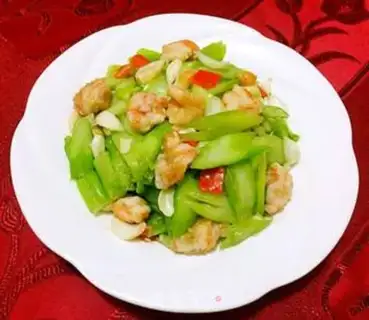 Make Celery lily shrimp step 15