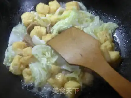 Make Cow-ball oil tofu step 4