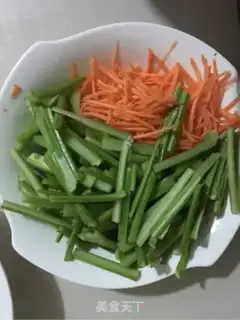 Make Celery carrots and beans step 1