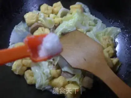 Make Cow-ball oil tofu step 6