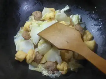 Make Cow-ball oil tofu step 7