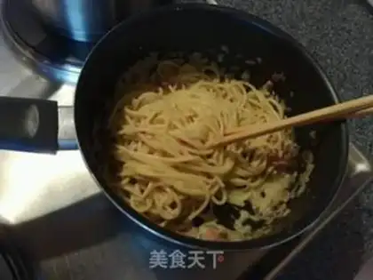 Make The pasta carbonara step 9