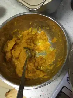 Make Pumpkin buns step 1