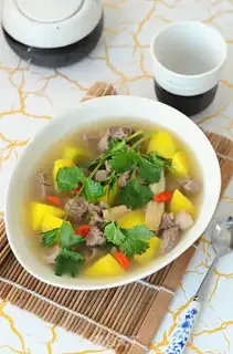Make Yellow lamb soup step 8