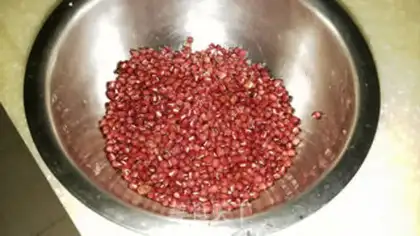 Make Red bean pumpkin round soup step 0