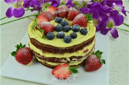 Make Vanilla chocolate naked cake step 6