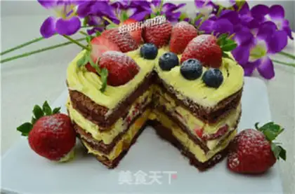 Make Vanilla chocolate naked cake step 7