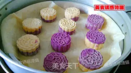 Make Double-coloured potato rice step 6