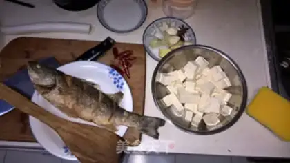 Make Sea bass tofu step 0