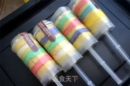 Make Rainbow push cake step 6