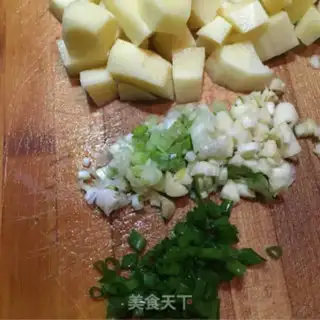 Make Chestnut potato rice step 1