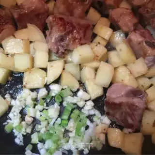 Make Chestnut potato rice step 6