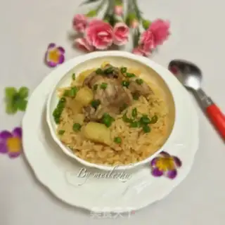 Make Chestnut potato rice step 9