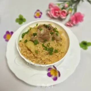 Make Chestnut potato rice step 10