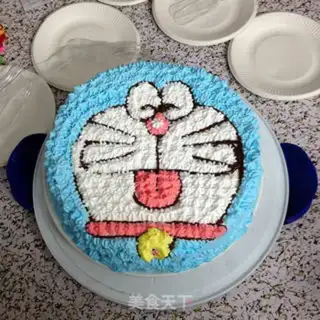 Make DORAEMON CREAM CAKE step 20