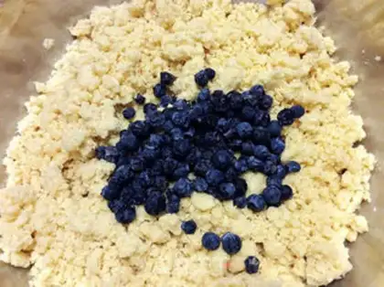 Make Double butter, all wheat blueberries step 4