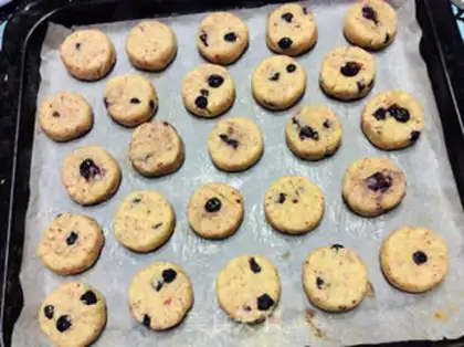 Make Double butter, all wheat blueberries step 7
