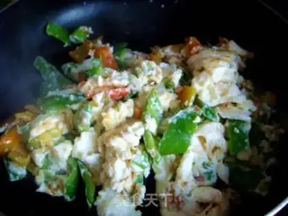 Make Pepper fried eggs step 7