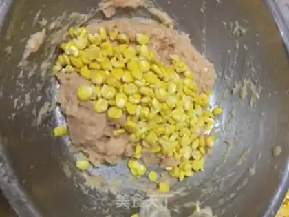 Make Chicken corn sausage step 2