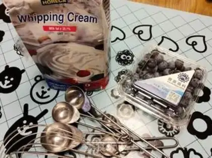 Make Blueberry yogurt cream step 0