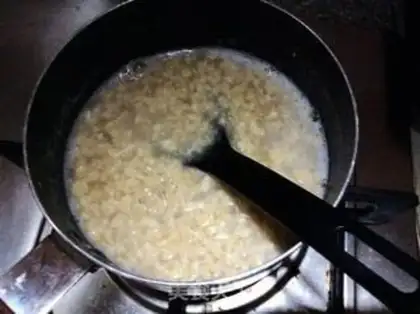 Make Fruit oatmeal milk pudding step 4