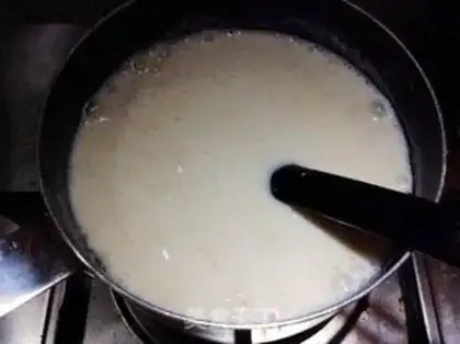 Make Fruit oatmeal milk pudding step 5