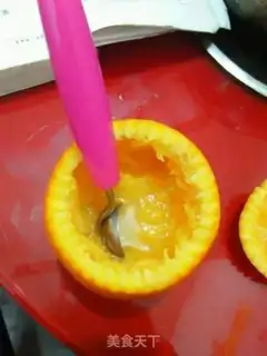Make Orange steamed eggs step 3