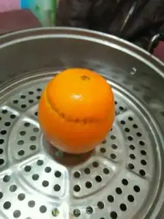 Make Orange steamed eggs step 7