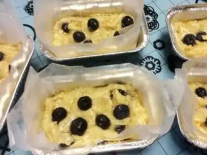 Make Crackers, blueberry cake step 8