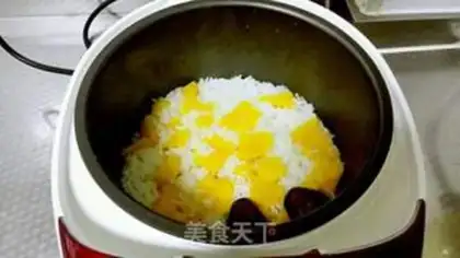 Make Watermelon date rice step 3