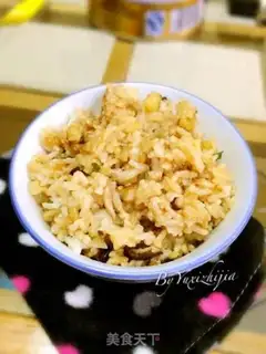 Make Potato mushroom greasy rice step 7