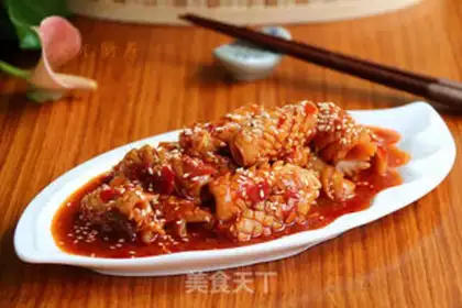 Make Red oil squid step 7