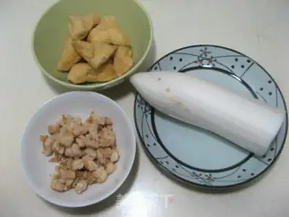 Make White radish oil tofu step 0